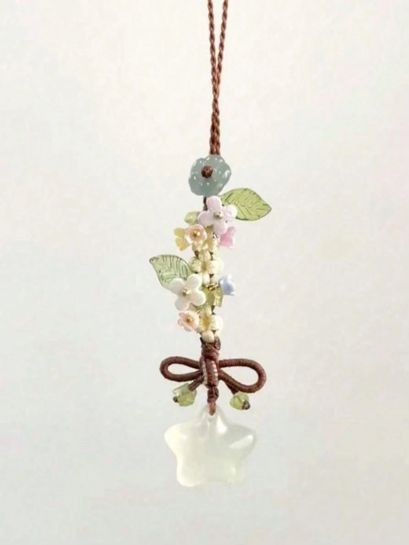 1pc Star Flower Bow Phone Lanyard, CCD Camera Pendant, Bag Charm, Vintage Multi-Purpose Fashion Handmade Small Phone Chain Pendant, Suitable For Women's Daily Use, Compatible With Android System And M
