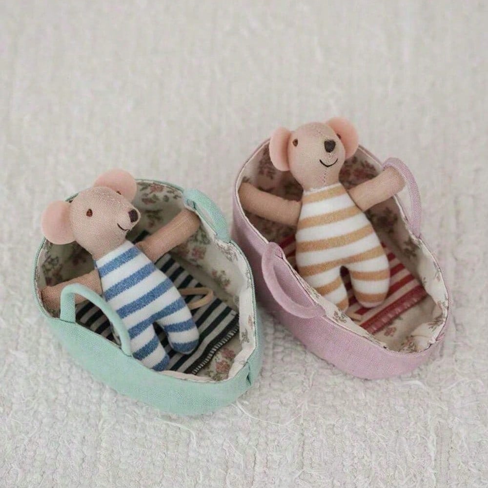 1pc Striped Mouse Doll, Mouse Dressed As Doll, Fabric Doll, Children's Day/Birthday Gift, Suitable For Dollhouse Accessories