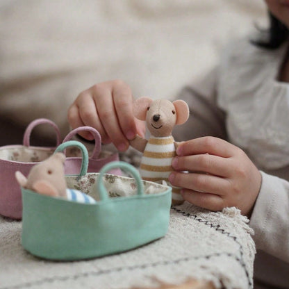1pc Striped Mouse Doll, Mouse Dressed As Doll, Fabric Doll, Children's Day/Birthday Gift, Suitable For Dollhouse Accessories