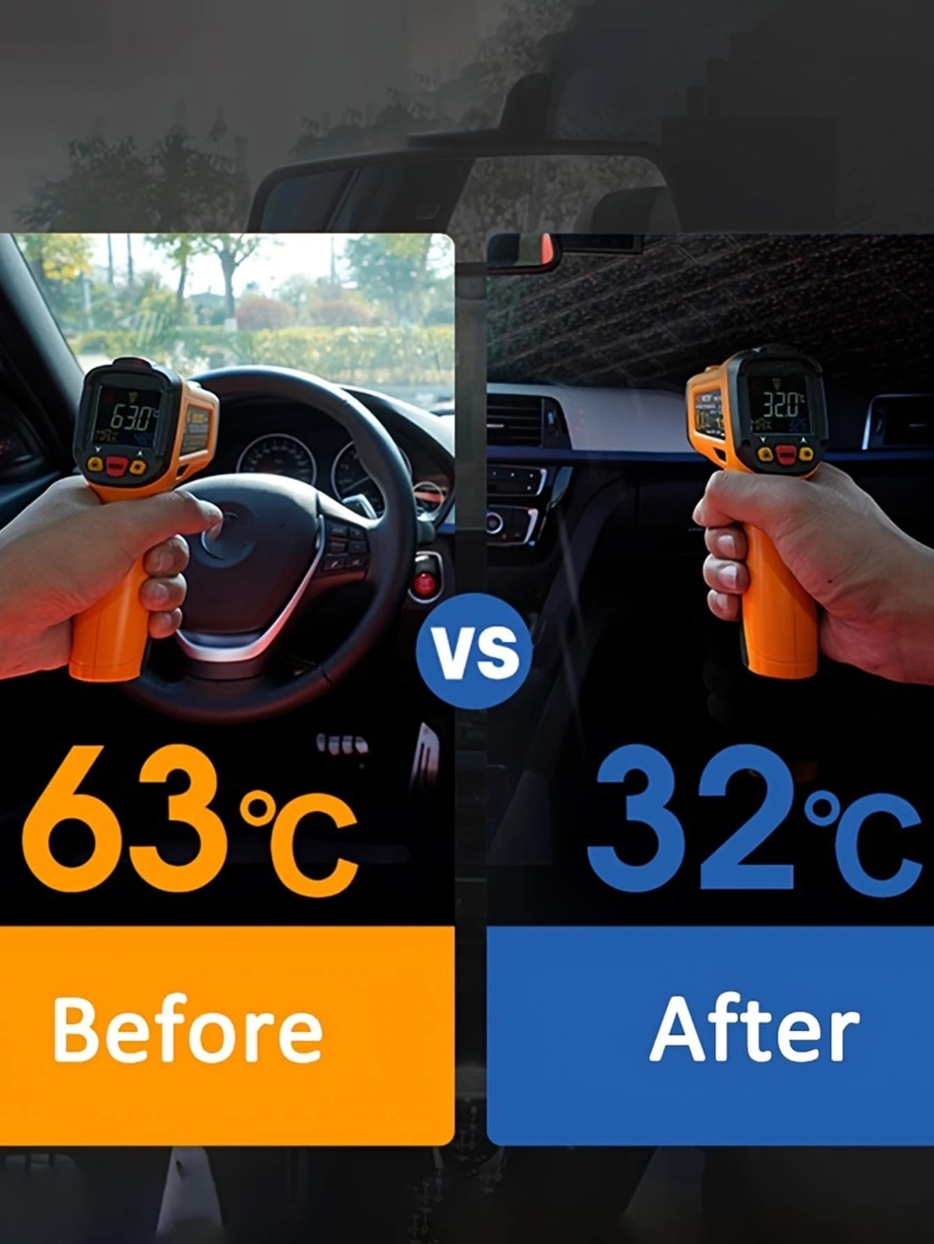 1pc Summer Car Sun Shade Umbrella, Foldable Reflective Sunshade Umbrella, Large Size UV Protection Sun Umbrella Suitable For Various Car Window Sizes, Thick Titanium Silver Heat Insulation Anti-UV Sun