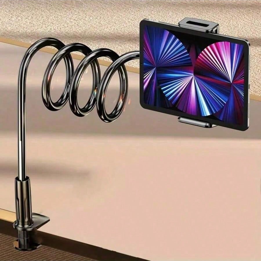 1Pc Tablet And Phone Holder, Thickened Flexible Arm Goose Neck Tablet Stand Suitable For Bed, Bedside, Desk, Bed Headboard, Table, Sofa, Horizontal Bed, Mini Pro Air, Kindle, Switch, Galaxy Tabs Devic