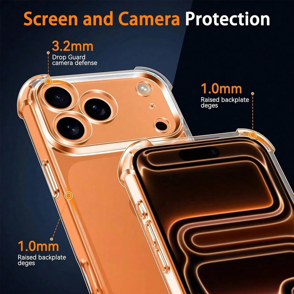 1pc Transparent Phone Case Compatible With IPhone 17, Soft TPU Full Camera Protection Ultra Thin Phone Case Compatible With IPhone 17 Pro Max/17 Pro/17 Air/17/15/16/14/13/12/11 Series