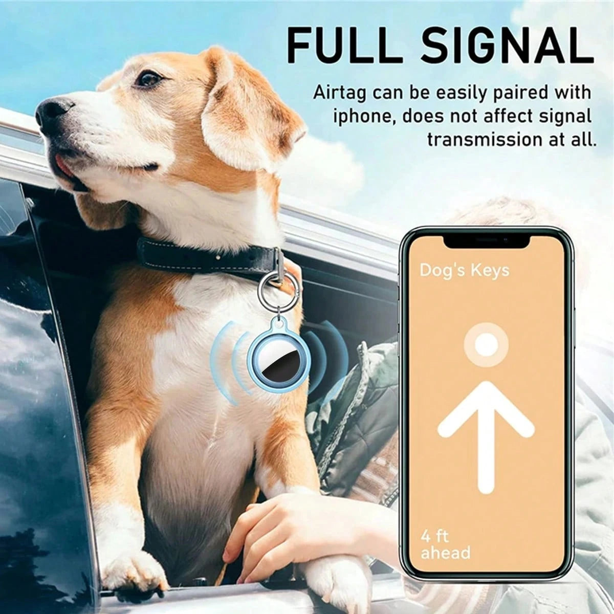 1pc Transparent TPU Protective Case For Airtag Antil-Lost Tracker, Soft Silicone Full Coverage, Waterproof Dustproof Shockproof, With Metal Keychain, Multiple Colors Available, Great Gift Idea