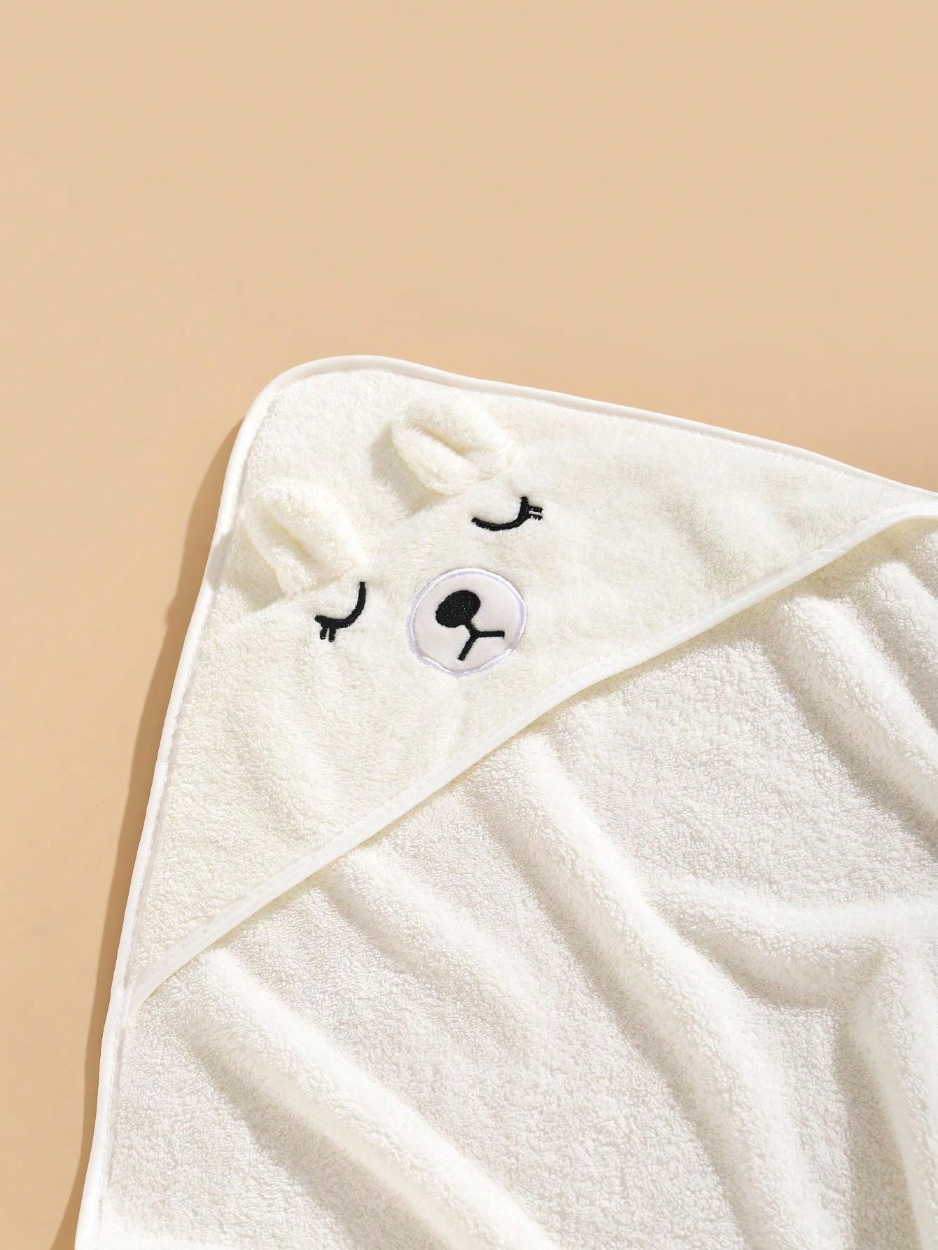 1pc Unisex Polyester Fabric Hooded Coral Fleece Soft & Quick Dry Baby Bath Towel/Robe, 80cm/31.5inch*80cm/31.5inch, Suitable For Infant, Bathroom, Beach, All Seasons