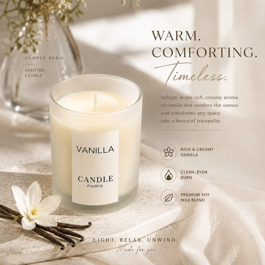 1pc [Vanilla Scent| Elegant] Elegant Vanilla Scented Candle| Round Soy Wax Jar With Glitter Accents| Suitable For Home, Hotel, Wedding Decor, Ideal Gift For Christmas, Halloween, Valentine's Day, M