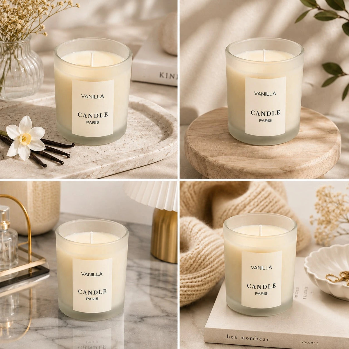 1pc [Vanilla Scent| Elegant] Elegant Vanilla Scented Candle| Round Soy Wax Jar With Glitter Accents| Suitable For Home, Hotel, Wedding Decor, Ideal Gift For Christmas, Halloween, Valentine's Day, M
