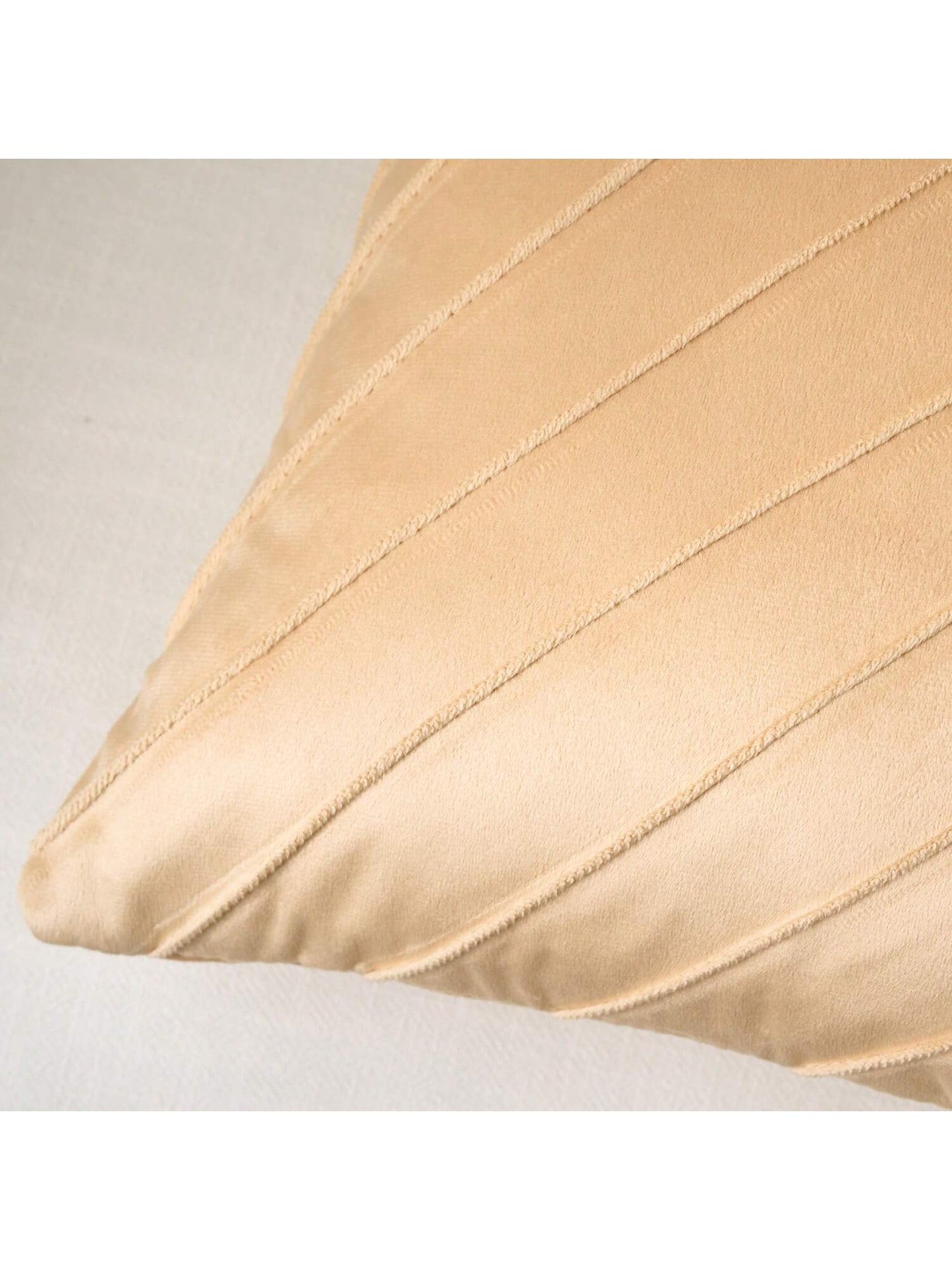 1pc Velvet Gold Shiny Diagonal Stripe Throw Pillow Cover, Square Cushion Case, Holiday Home Decor Pillow, Soft Comfortable Fabric, Modern Decorative Sofa, Home Bedroom, Dorm Use