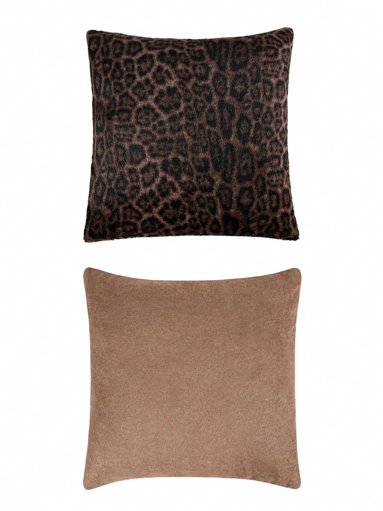 1pc Vintage Leopard Print Plush Pillow Cover, Suitable For Bedroom, Living Room, Sofa, Holiday Decor (Pillow Insert Not Included)