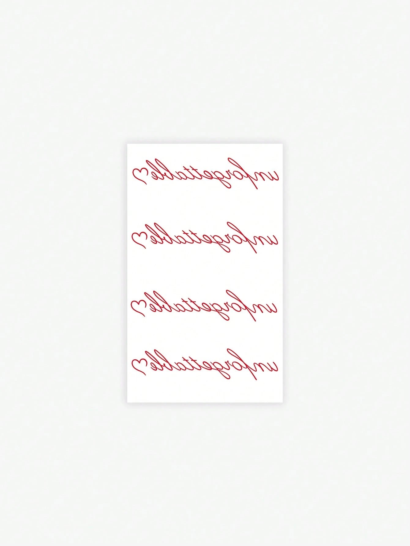 1pc Waterproof, Sweat-Resistant, Washable Fashionable "Unforgettable" Temporary Tattoo Sticker, Designed For Sexy Girls' Collarbone And Waist, Featuring Cute And Eye-Catching Handwritten English Font