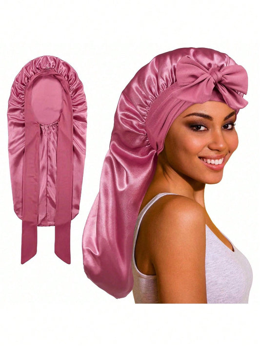 1pc Women's Silk Sleep Cap, Satin Sleep Cap, Soft Elastic Band, Silk Sleep Cap, Satin Sleep Cap Sleep Bonnet, Anti-Frizz