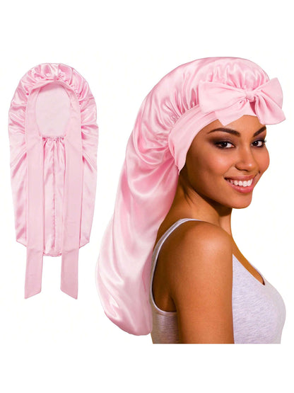 1pc Women's Silk Sleep Cap, Satin Sleep Cap, Soft Elastic Band, Silk Sleep Cap, Satin Sleep Cap Sleep Bonnet, Anti-Frizz