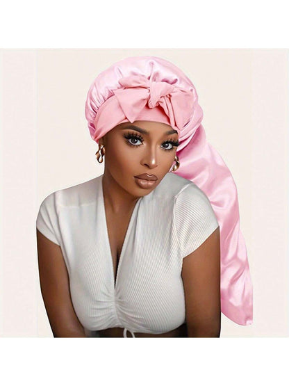 1pc Women's Silk Sleep Cap, Satin Sleep Cap, Soft Elastic Band, Silk Sleep Cap, Satin Sleep Cap Sleep Bonnet, Anti-Frizz