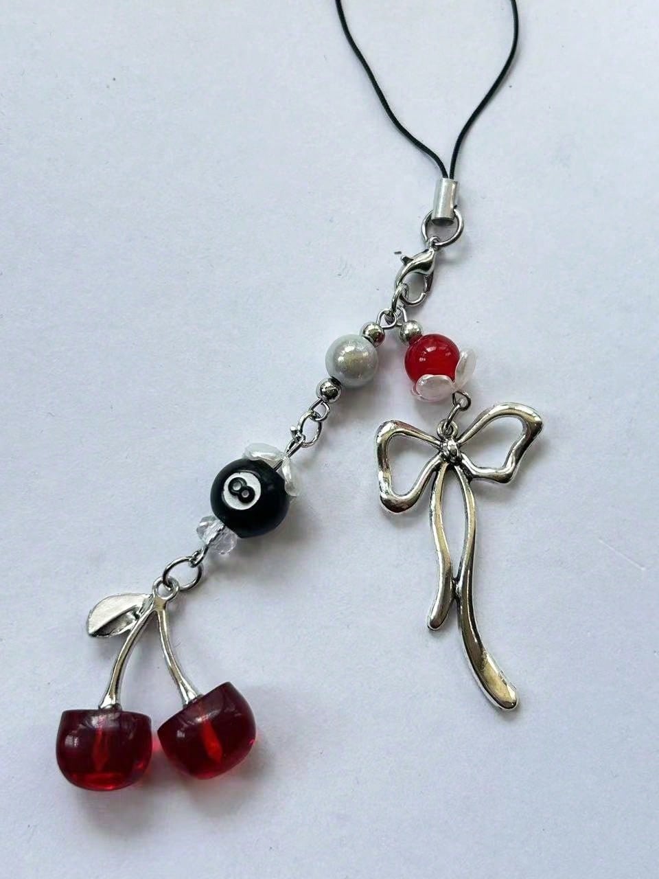 1pc Y2K Red Cherry Phone Lanyard Decor, Cherry Pendant Suitable For Phone Strap And Accessories, Earphone Pendant Decoration