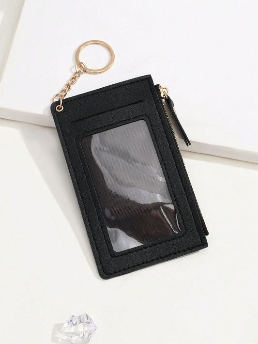 1pc Zipper With Multiple Card Slots Fashionable & Slim Design With License Holder Card Holder Card Holder Wallet Business Card Holder Credit Card Holder Id Card Holder Card Holder Women For Women Mini