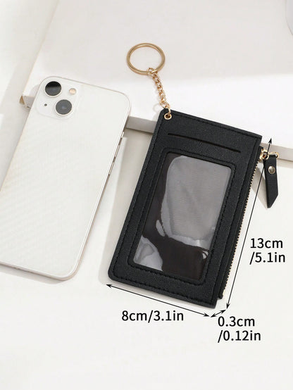 1pc Zipper With Multiple Card Slots Fashionable & Slim Design With License Holder Card Holder Card Holder Wallet Business Card Holder Credit Card Holder Id Card Holder Card Holder Women For Women Mini
