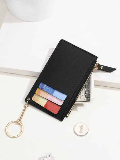 1pc Zipper With Multiple Card Slots Fashionable & Slim Design With License Holder Card Holder Card Holder Wallet Business Card Holder Credit Card Holder Id Card Holder Card Holder Women For Women Mini