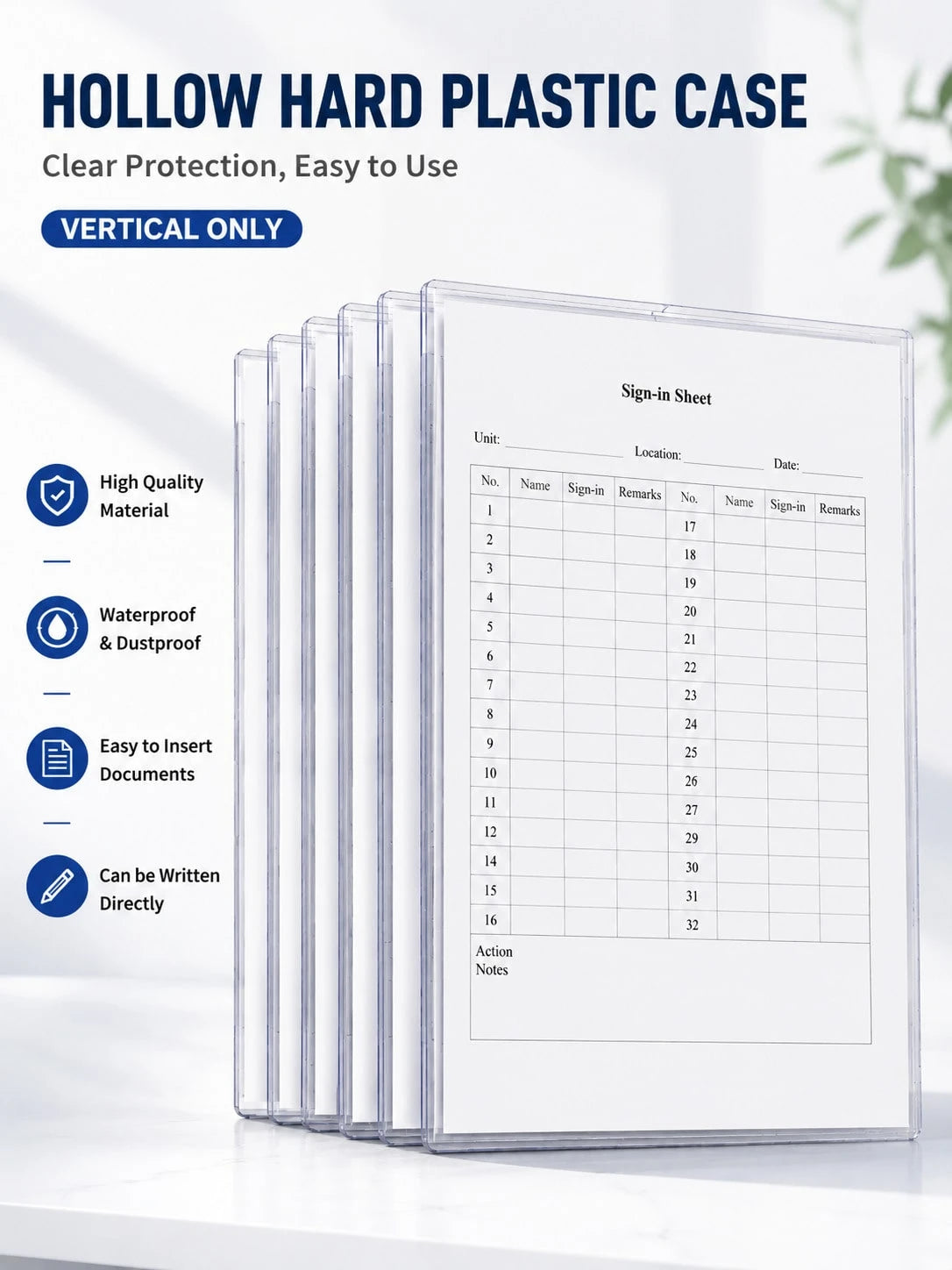 2/3/5/10pcs (With Adhesive) Hollow Transparent Acrylic Schedule Planner Display Stand & To-Do List Frame, A4 Reusable Dry-Erase Chore Chart Holder, Aesthetic Desktop Decor, Suitable For Room Decoratio