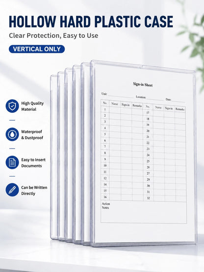2/3/5/10pcs (With Adhesive) Hollow Transparent Acrylic Schedule Planner Display Stand & To-Do List Frame, A4 Reusable Dry-Erase Chore Chart Holder, Aesthetic Desktop Decor, Suitable For Room Decoratio