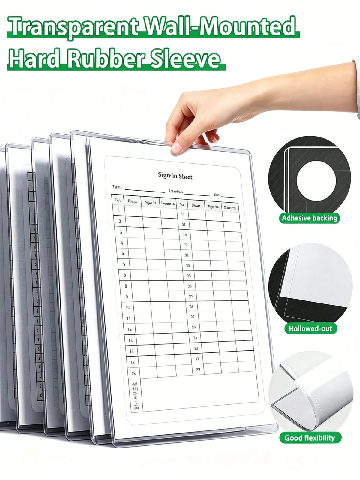 2/3/5/10pcs (With Adhesive) Hollow Transparent Acrylic Schedule Planner Display Stand & To-Do List Frame, A4 Reusable Dry-Erase Chore Chart Holder, Aesthetic Desktop Decor, Suitable For Room Decoratio