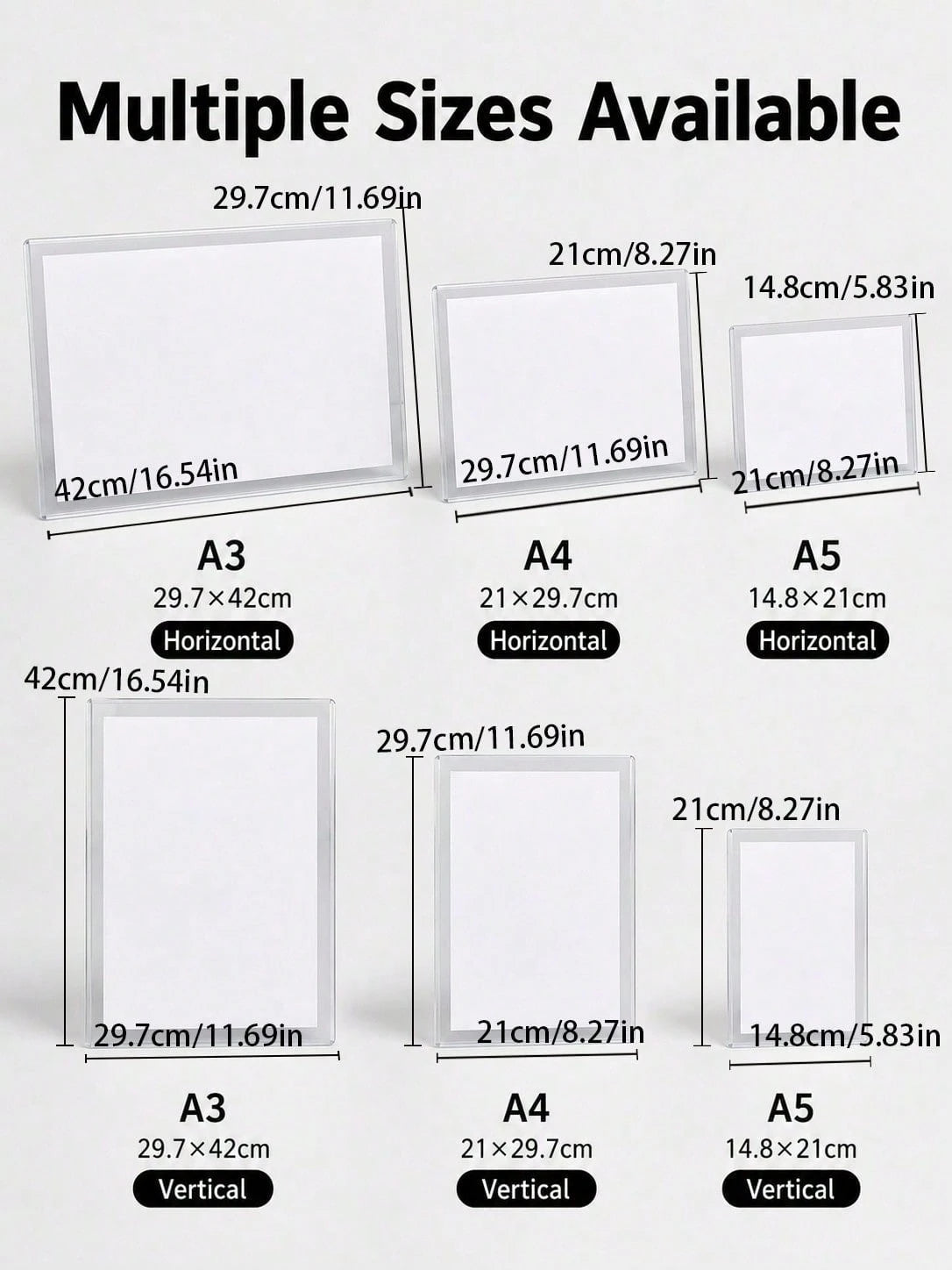 2/3/5/10pcs (With Adhesive) Hollow Transparent Acrylic Schedule Planner Display Stand & To-Do List Frame, A4 Reusable Dry-Erase Chore Chart Holder, Aesthetic Desktop Decor, Suitable For Room Decoratio