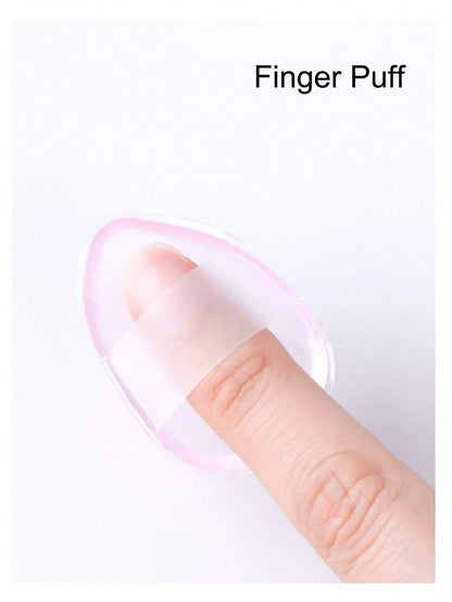 2/3/5pcs Multi-Color Silicone Jelly Finger Mini Thumb Makeup Sponge Blender, Soft & Bouncy, Suitable For Liquid Foundation, Concealer, Easy To Clean, New Matte Makeup Tool