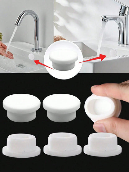 2/4/6/8pcs Plastic Sink Hole Overflow Cover For Kitchen & Bathroom, Basinim Bathtub Drain Stopper, Circular Basin Overflow Ring (Suitable For Aperture 22-24mm), Party, Wedding, Easter, Mother's Day, F