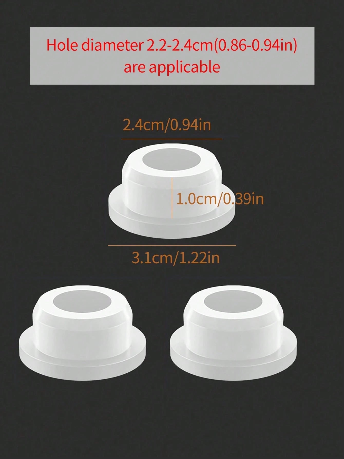 2/4/6/8pcs Plastic Sink Hole Overflow Cover For Kitchen & Bathroom, Basinim Bathtub Drain Stopper, Circular Basin Overflow Ring (Suitable For Aperture 22-24mm), Party, Wedding, Easter, Mother's Day, F