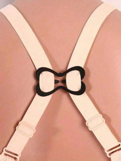 2/4/6pcs Flower, Butterfly, Heart, Geometric Pattern (ABS Resin) Bra Strap Clips, Adjustable Invisible Bra Strap Buckles For All Seasons (Random 6pcs, One Size)
