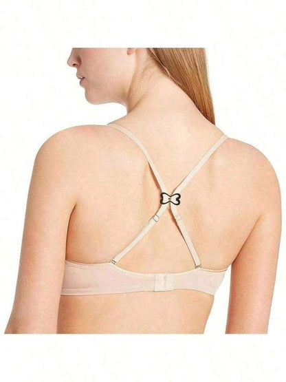 2/4/6pcs Flower, Butterfly, Heart, Geometric Pattern (ABS Resin) Bra Strap Clips, Adjustable Invisible Bra Strap Buckles For All Seasons (Random 6pcs, One Size)