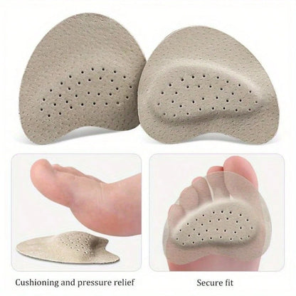 2/4/8pcs Self-Adhesive Shoe Insoles, Anti-Slip Front Pads, High Heel Forefoot Pads, Sweat Absorption And Breathability, Firm Fit