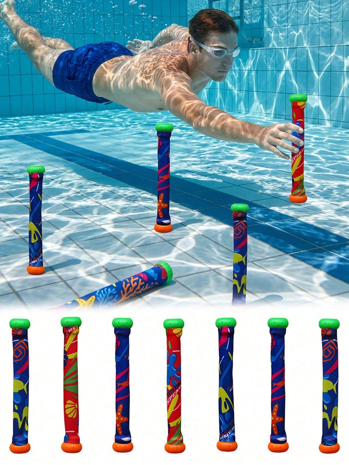 2/5pcs Random Color Inflatable Pool Water Toys Set, Adult Party Diving Throwing Water Equipment, Beach Bathroom Gift, Suitable For Halloween, Christmas/Adult Swimming Pool/Swimming Accessories/Water T