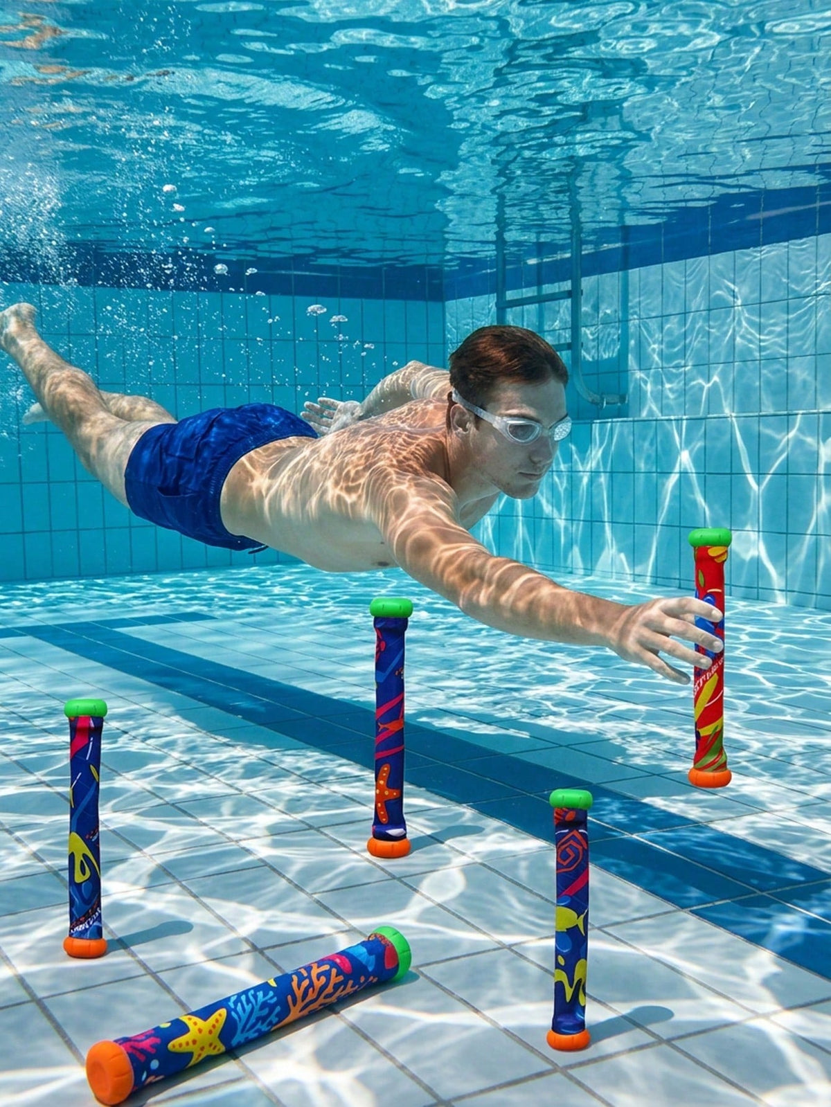 2/5pcs Random Color Inflatable Pool Water Toys Set, Adult Party Diving Throwing Water Equipment, Beach Bathroom Gift, Suitable For Halloween, Christmas/Adult Swimming Pool/Swimming Accessories/Water T