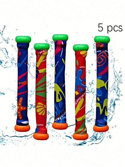 2/5pcs Random Color Inflatable Pool Water Toys Set, Adult Party Diving Throwing Water Equipment, Beach Bathroom Gift, Suitable For Halloween, Christmas/Adult Swimming Pool/Swimming Accessories/Water T