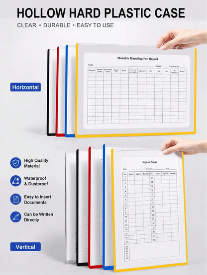 2/5pcs (With Adhesive) Hollow Transparent Acrylic Schedule Planner Display Stand & To-Do List Frame, A4 Reusable Dry-Erase Chore Chart Holder, Aesthetic Desktop Decor For Room Decoration And School Lo