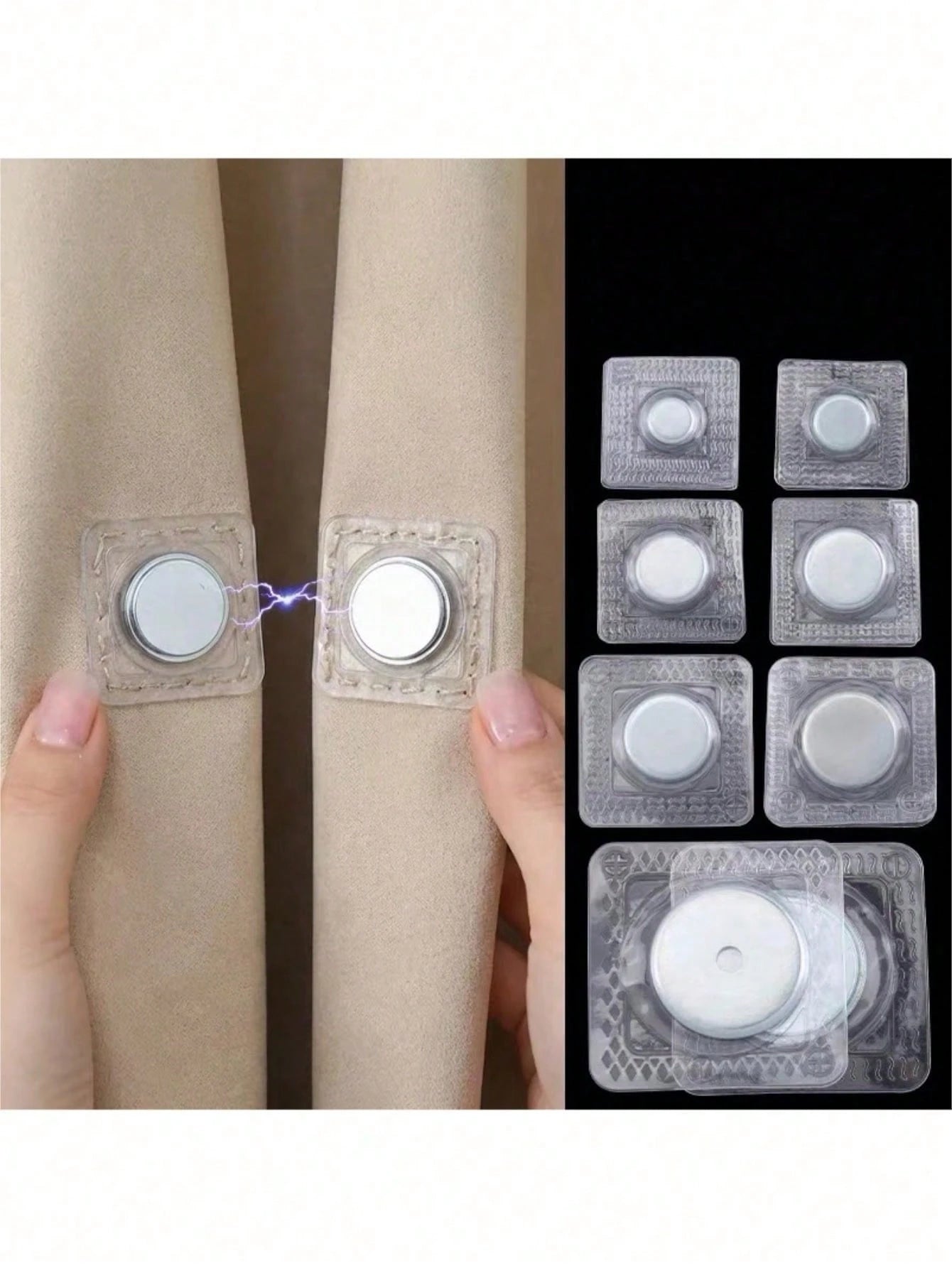 2/6/4/8/10pcs Large Strong Magnetic Buttons - Invisible Magnetic Discs For Clothing, Curtains, Bags, DIY Crafts - Easy To Sew Magnetic Button Sewing Accessories