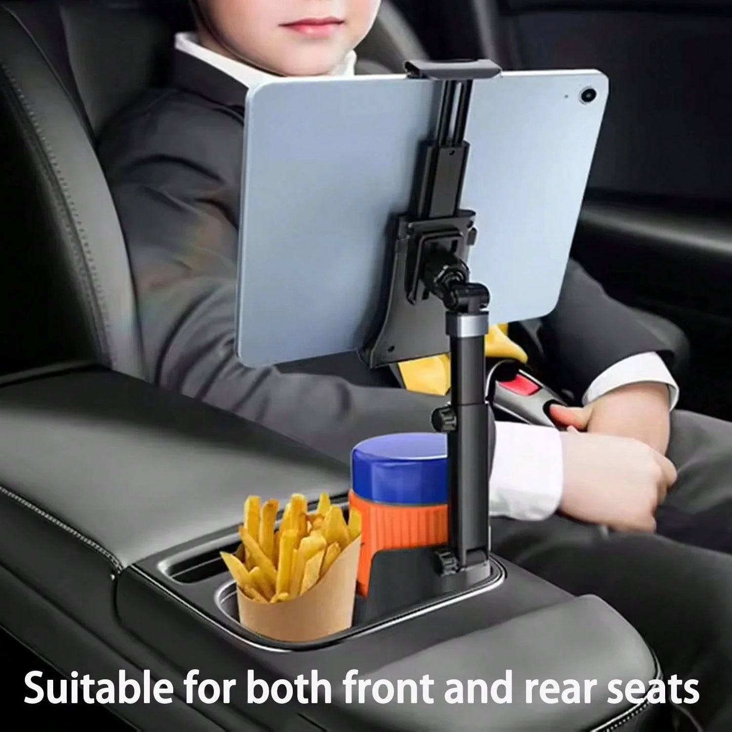 2-In-1 Car Cup Holder Phone & Tablet Mount, Adjustable Height & 360° Rotation, Universal Cup Holder Tablet Expander, Fits SUV, Truck, RV, Compatible With 3 To 4.3 Inch Diameter Cup Holders, Holiday Ca