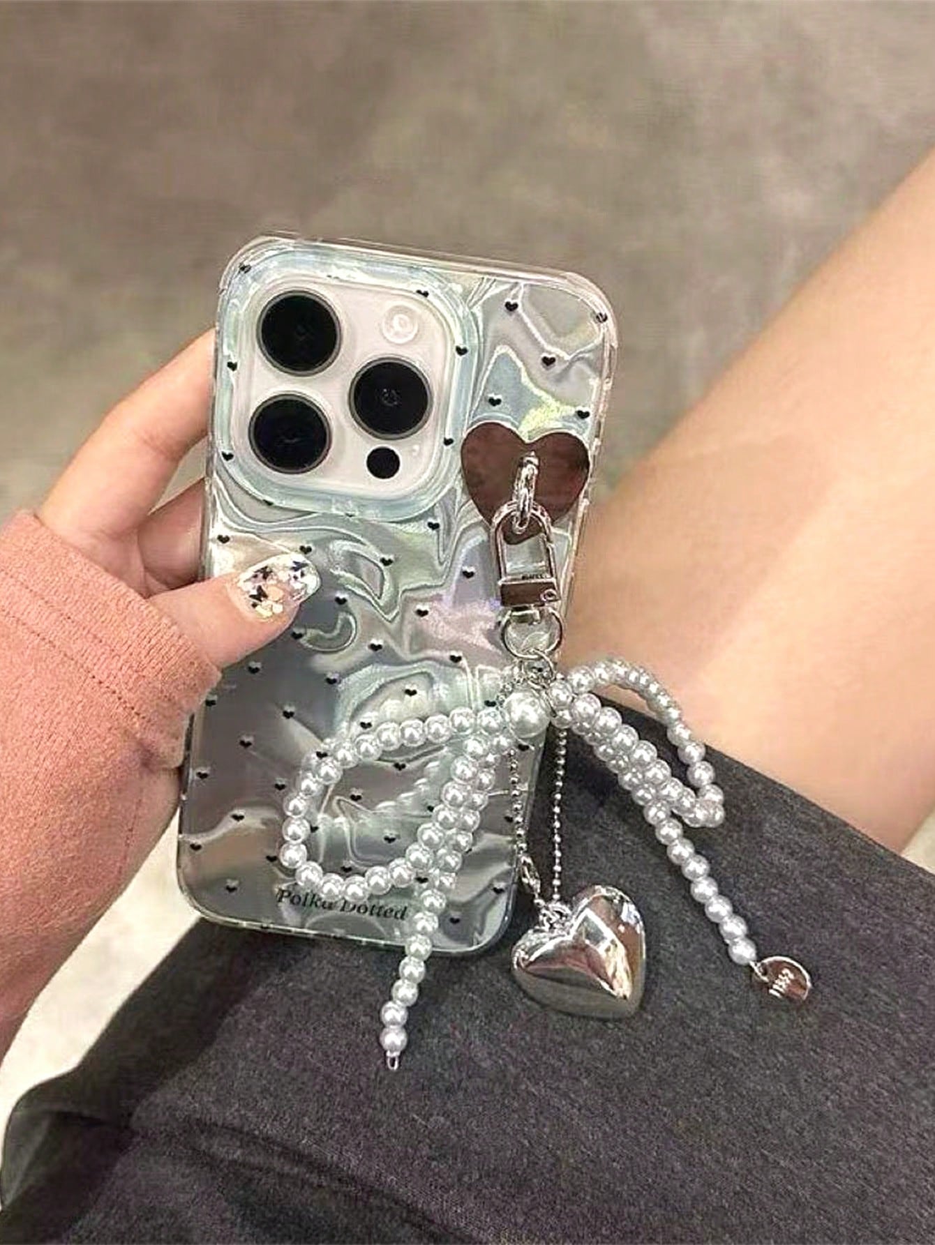 2-In-1 Phone Case Accessory: Heart-Shaped Sticker + Lanyard Hook, DIY Phone Lanyard, Metal Alloy Material With Strong Adhesive, Suitable For Phone Cases, Bags, Accessories, Handmade Keychain Decoratio