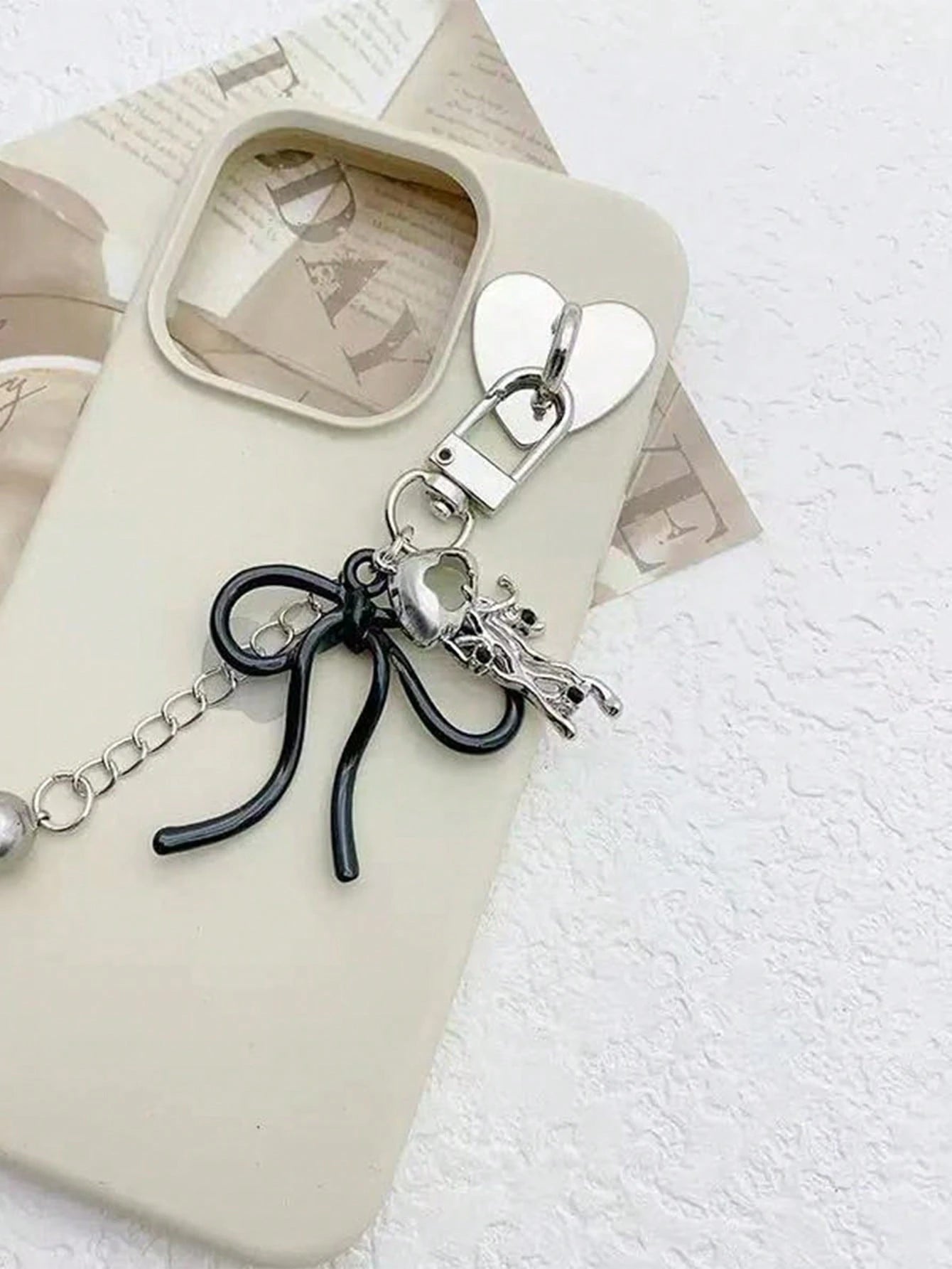 2-In-1 Phone Case Accessory: Heart-Shaped Sticker + Lanyard Hook, DIY Phone Lanyard, Metal Alloy Material With Strong Adhesive, Suitable For Phone Cases, Bags, Accessories, Handmade Keychain Decoratio
