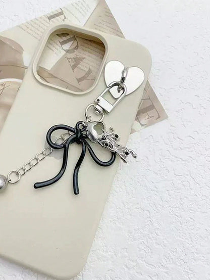 2-In-1 Phone Case Accessory: Heart-Shaped Sticker + Lanyard Hook, DIY Phone Lanyard, Metal Alloy Material With Strong Adhesive, Suitable For Phone Cases, Bags, Accessories, Handmade Keychain Decoratio