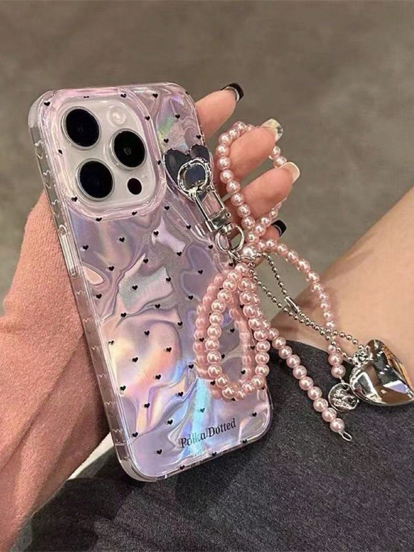 2-In-1 Phone Case Accessory: Heart-Shaped Sticker + Lanyard Hook, DIY Phone Lanyard, Metal Alloy Material With Strong Adhesive, Suitable For Phone Cases, Bags, Accessories, Handmade Keychain Decoratio