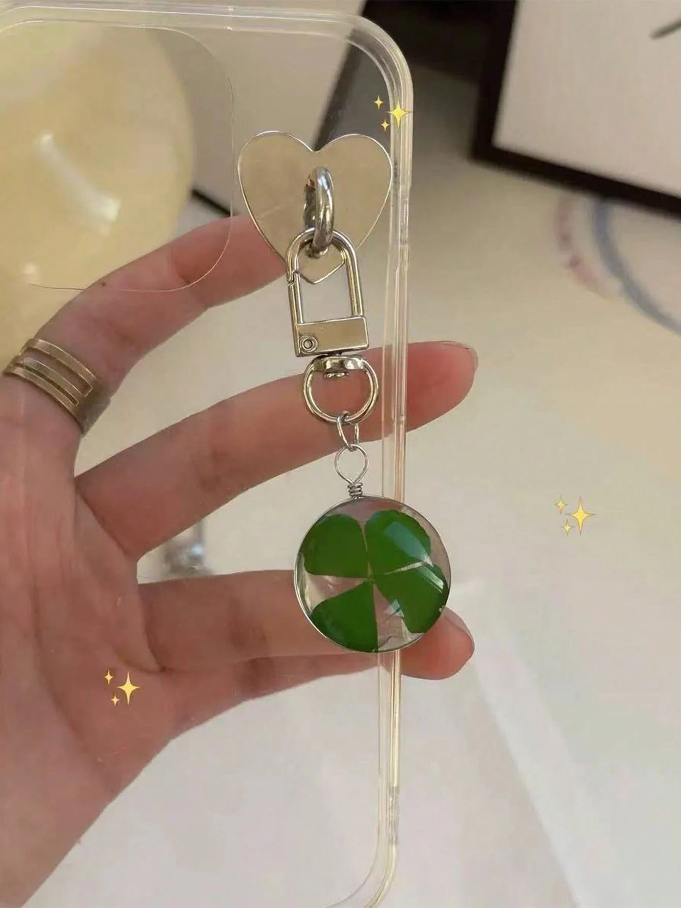 2-In-1 Phone Case Accessory: Heart-Shaped Sticker + Lanyard Hook, DIY Phone Lanyard, Metal Alloy Material With Strong Adhesive, Suitable For Phone Cases, Bags, Accessories, Handmade Keychain Decoratio