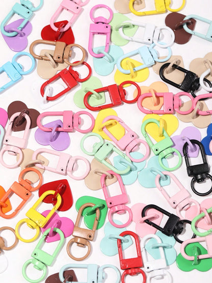 2-In-1 Phone Case Accessory: Heart-Shaped Sticker + Lanyard Hook, DIY Phone Lanyard, Metal Alloy Material With Strong Adhesive, Suitable For Phone Cases, Bags, Accessories, Handmade Keychain Decoratio