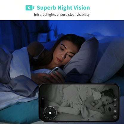2-Pack Indoor Smart Pan-Tilt Camera; Features 5G/2.4G Dual-Band Wi-Fi, Two-Way Audio, Night Vision, Remote App Control, And Human Motion Detection.