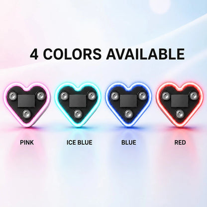 2-Pack LED Heart-Shaped Lights, 4 Colors, Romantic Ambient Lamp For Car, Bedroom, Party, USB/Solar Powered, Easy Installation, Perfect Gift For Couples, Women & Valentine's Day