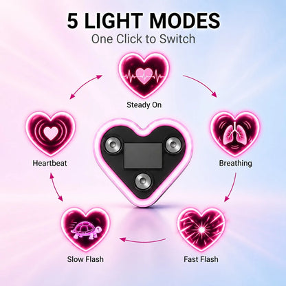 2-Pack LED Heart-Shaped Lights, 4 Colors, Romantic Ambient Lamp For Car, Bedroom, Party, USB/Solar Powered, Easy Installation, Perfect Gift For Couples, Women & Valentine's Day