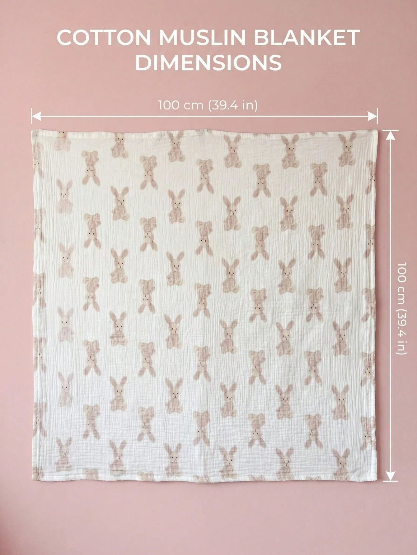 2-Pack Muslin Swaddle Blanket & Washcloth Set, 100% Cotton 40x40" Receiving Blanket, Soft Breathable Unisex Newborn Baby Shower Gift