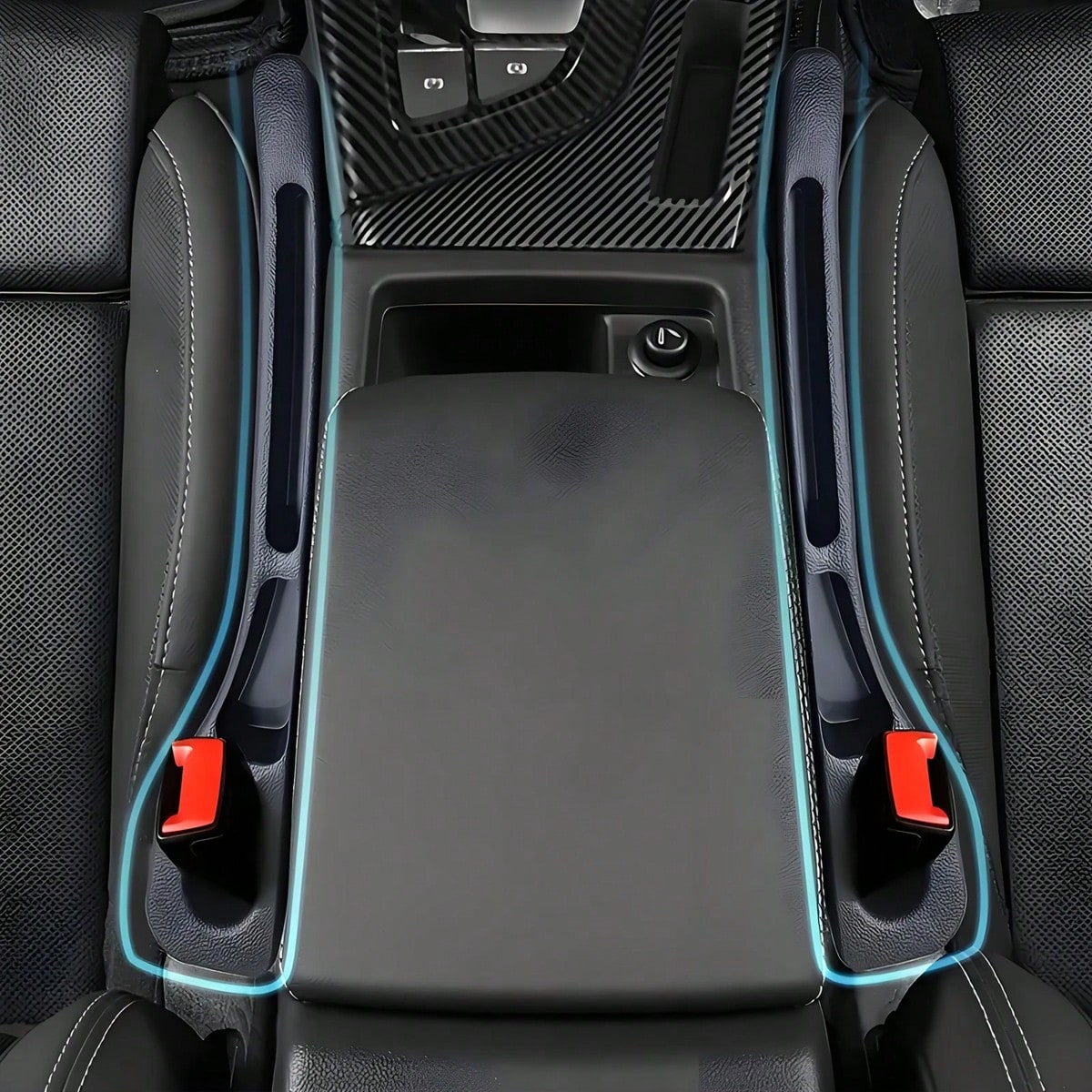 2 Pieces Car Seat Gap Filling Plug, Anti Drop, With Groove Design, Durable And Soft Material, Fine Texture, Multiple Colors, Very Suitable For Small Cars, SUVs And Trucks, Interior Item Sorting, Used