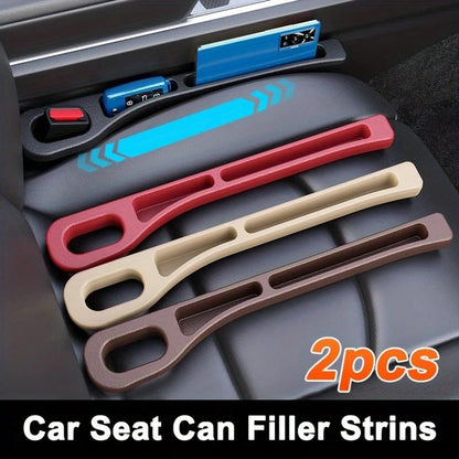 2 Pieces Car Seat Gap Filling Plug, Anti Drop, With Groove Design, Durable And Soft Material, Fine Texture, Multiple Colors, Very Suitable For Small Cars, SUVs And Trucks, Interior Item Sorting, Used
