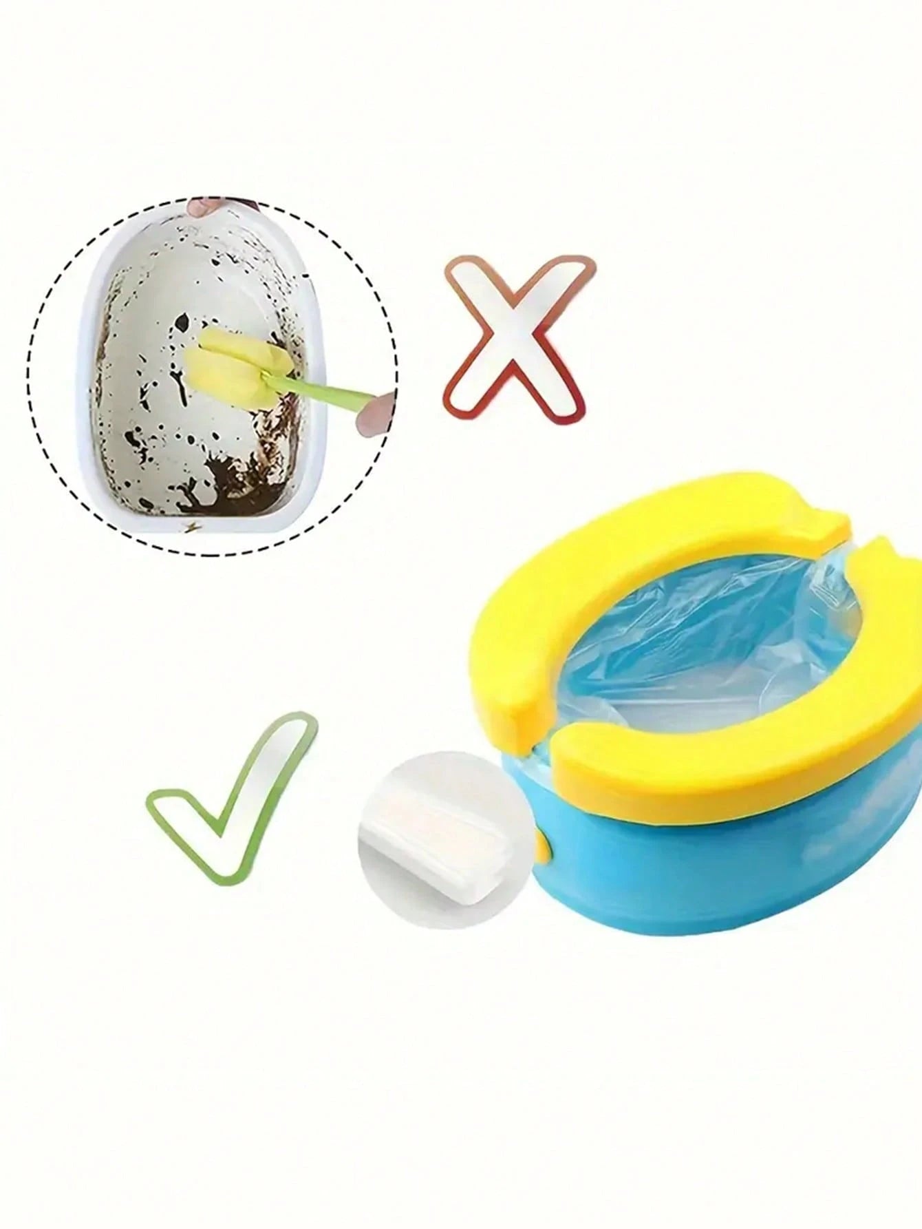 20/100pcs Children Toilet Trash Bags, Disposable Potty Seat Covers, Drawstring Garbage Bags For Potty Training
