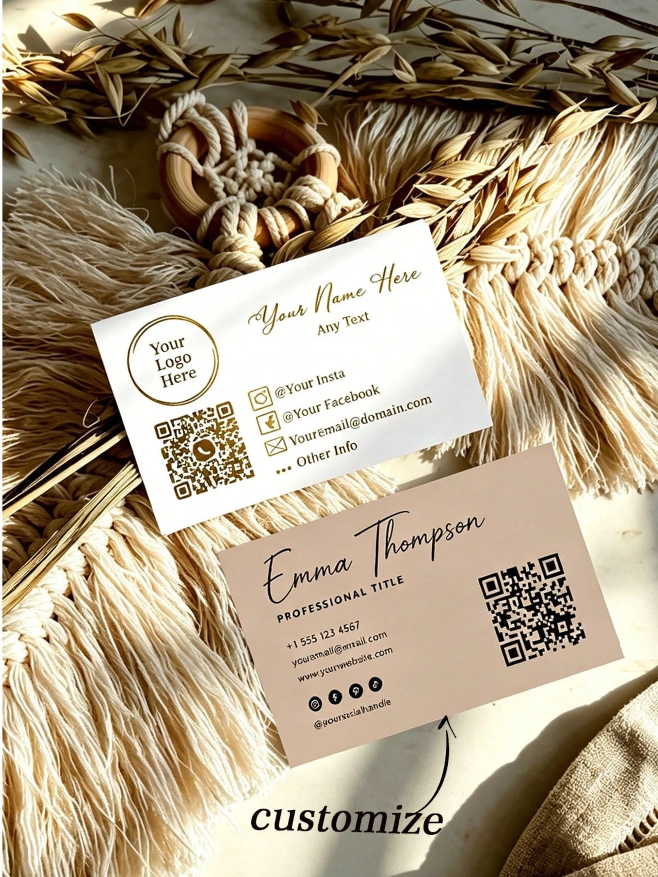 20/50/100pcs Customized Cards, Customized Greeting Cards, Customized QR Codes, Customized Payment, Customized Coupons, Customized Event Cards, Customized Counter Cards, Birthday, Party, Holiday, Weddi